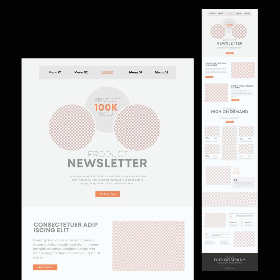 Marketing Agency Email Newsletter Template l Product Promotion Email Newsletter vector