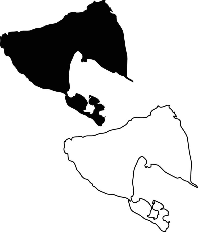 Map of Honey Lake California USA Silhouette Flat and Outline Design vector