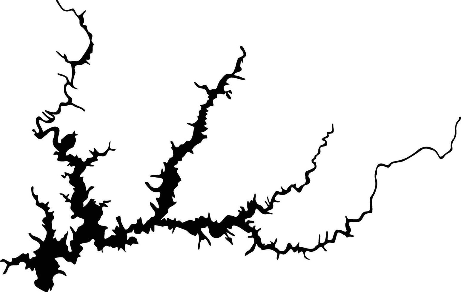 Map of Shasta Lake California USA Silhouette Flat Design vector