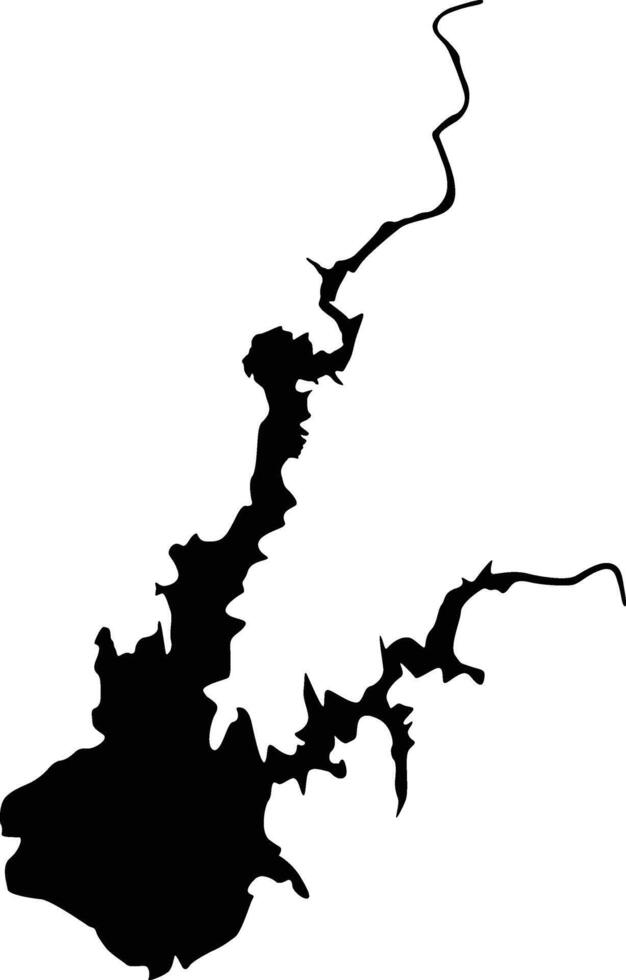 Map of Folsom Lake California USA Silhouette Flat Design vector