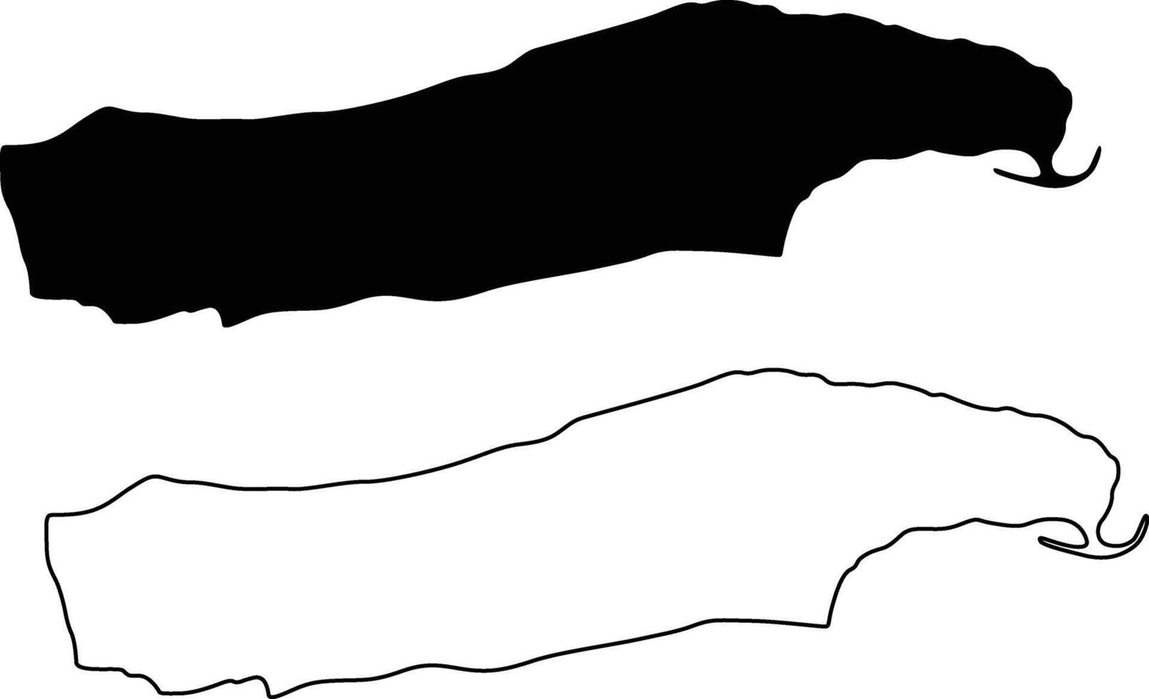 Map of Donner Lake California USA Silhouette Flat and Outline Design vector
