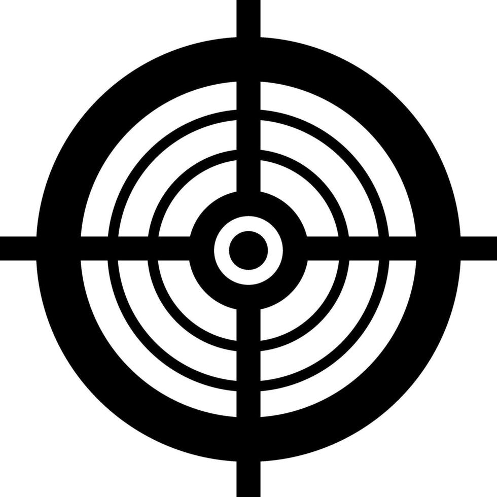 Target icon. Crosshair symbol. Flat design. Illustration. vector