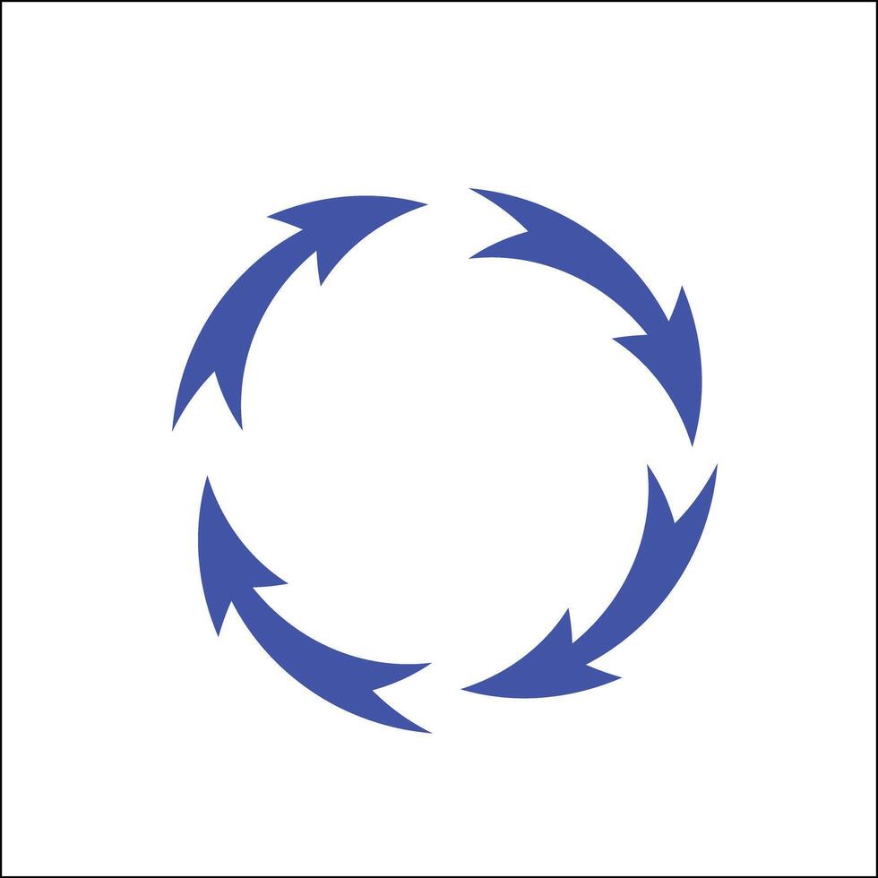 A circular arrow icon on a white background vector