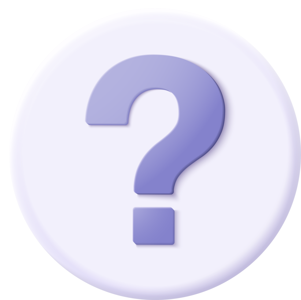 A question mark in a circle on a white background png