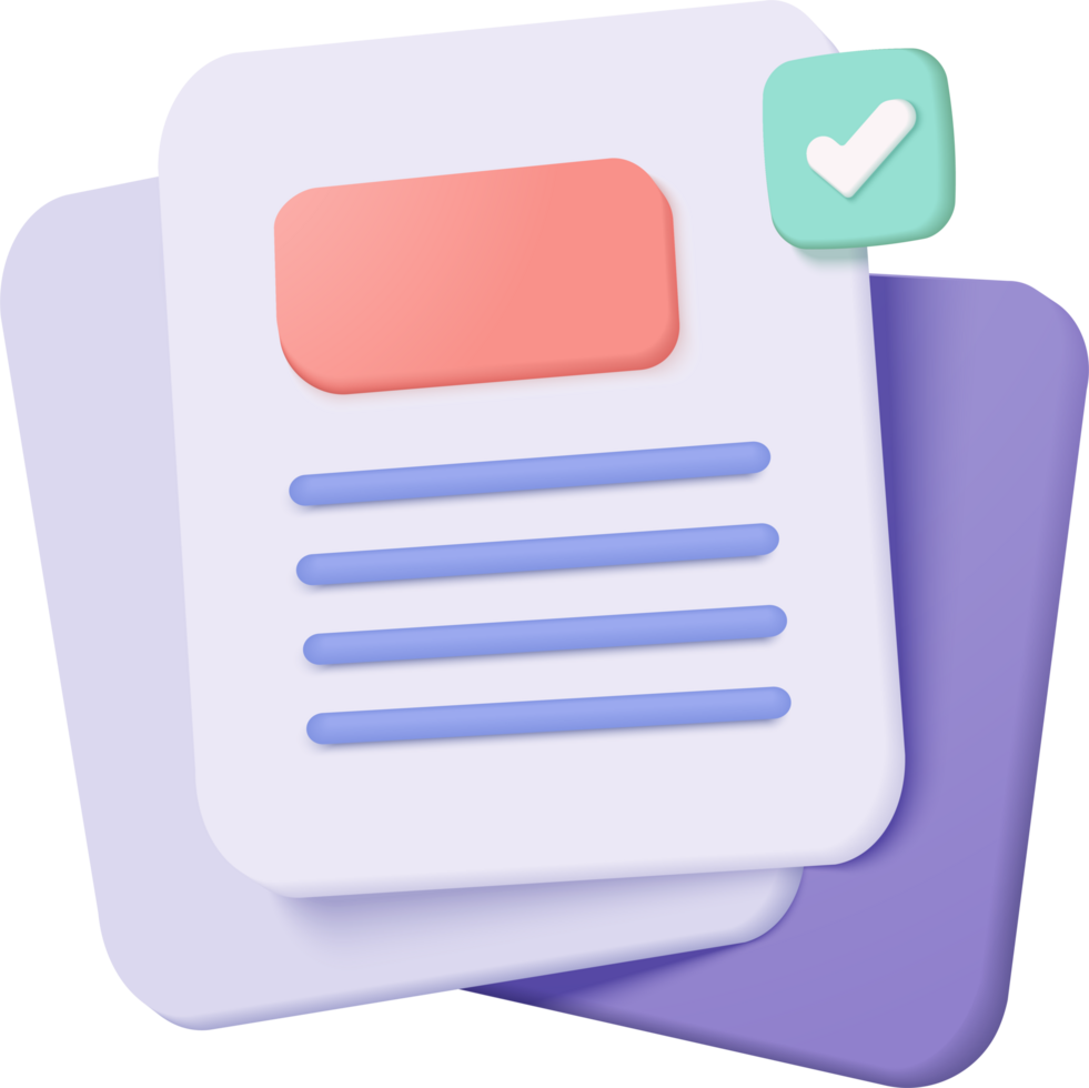 A document with a check mark and a paper document png
