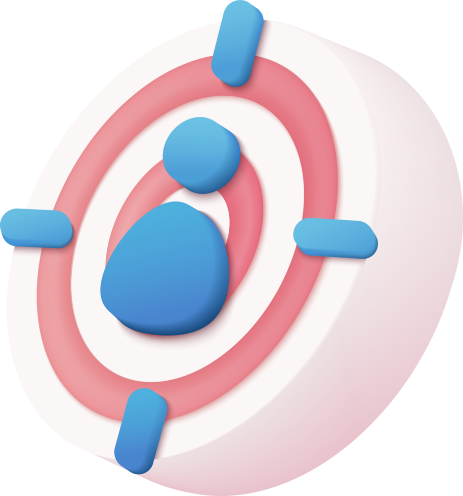 A target with a person in the center png