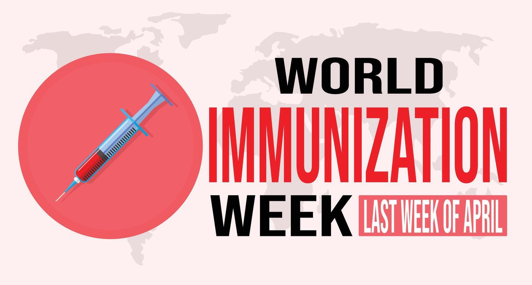 World immunization week vector