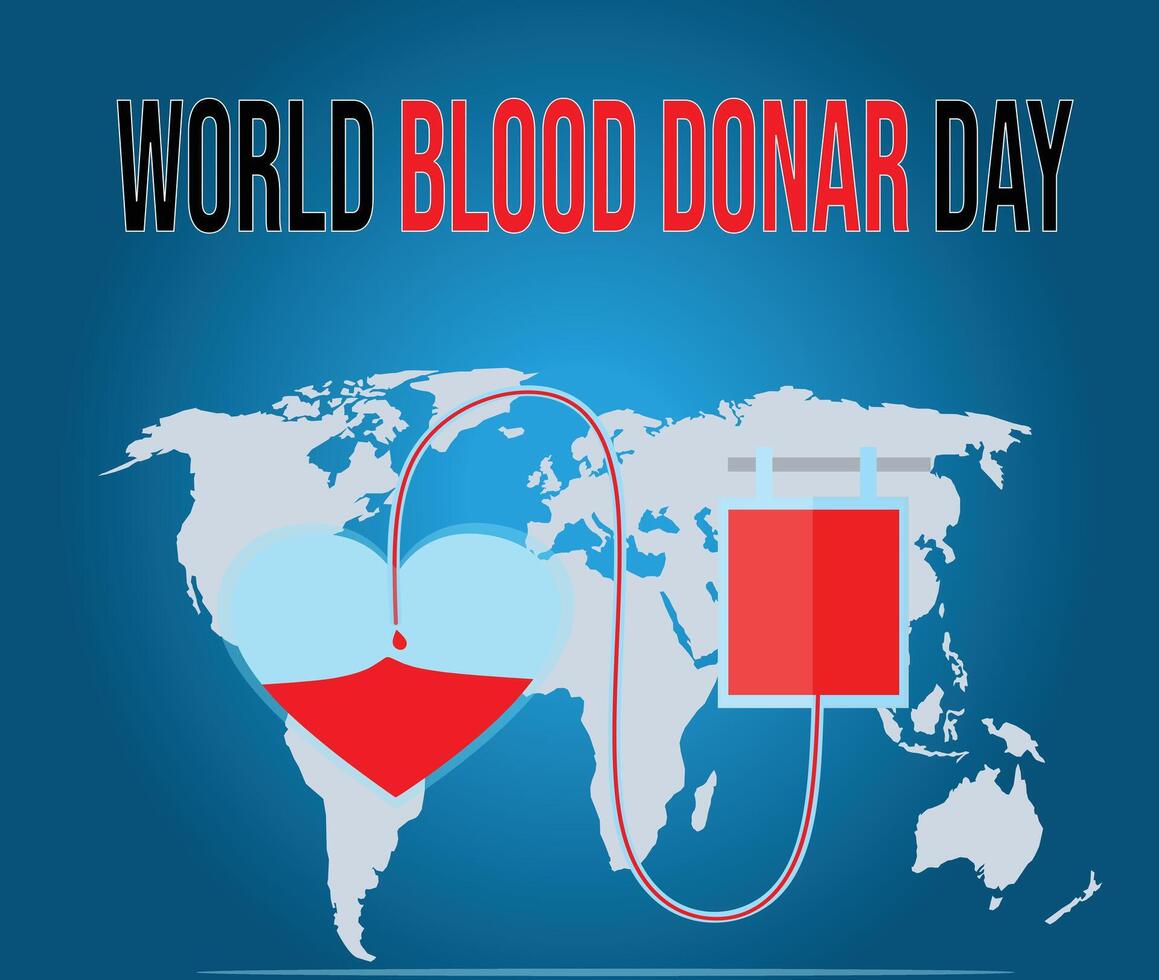 World blood donor day vector