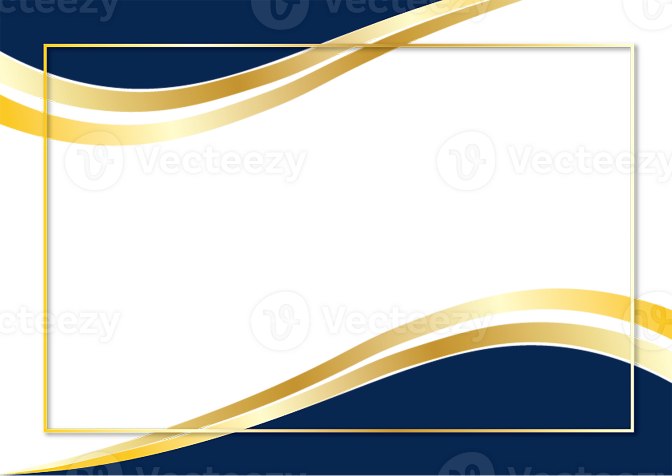 Golden and dark blue wavy lines on a transparent background png