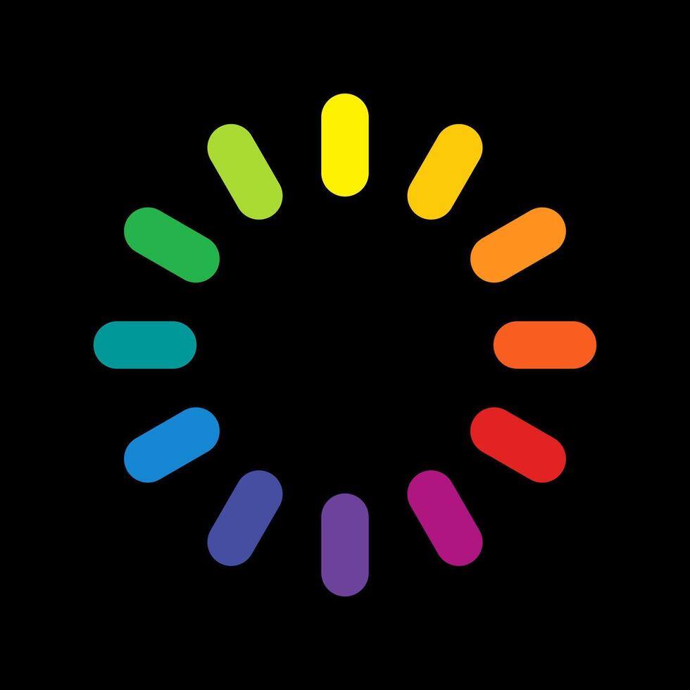 Colorful Loading Bar Symbol, Vibrant UI Element vector