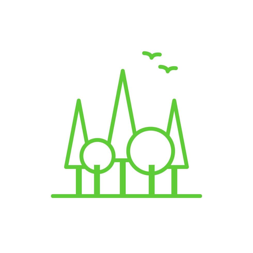 Forest Icon. Isolated on White Background vector