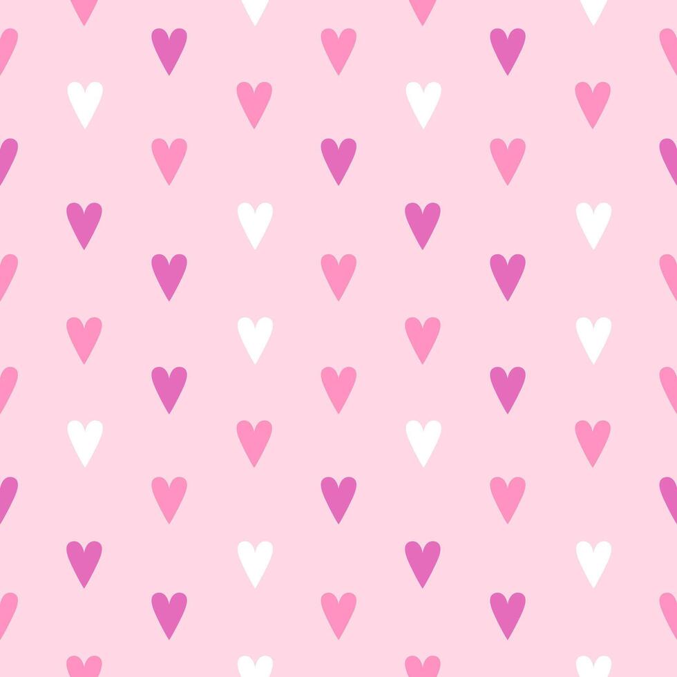 Loving Hearts Valentine's Pink seamless Pattern vector
