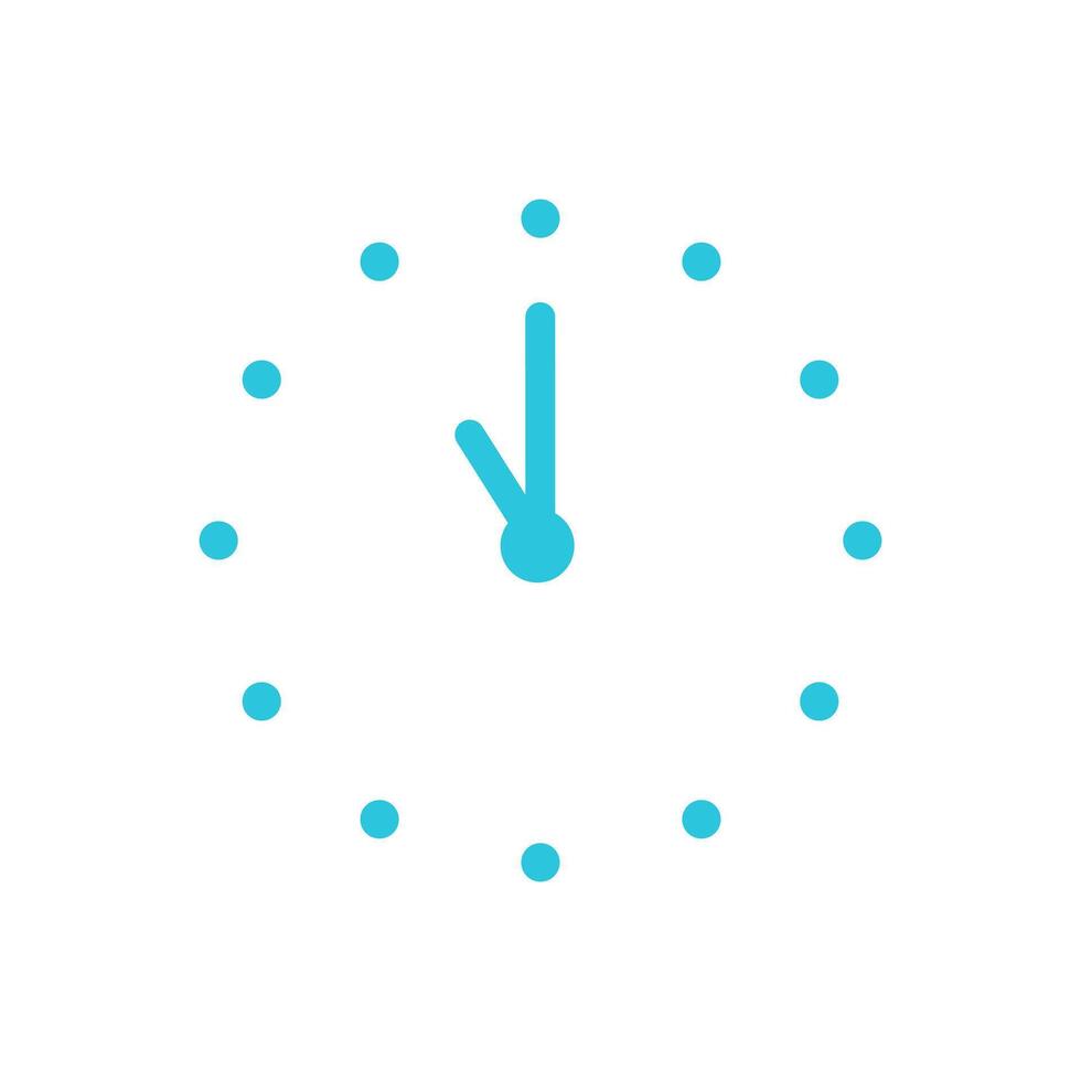 Analog clock icon. Isolated on white. From blue icon set vector