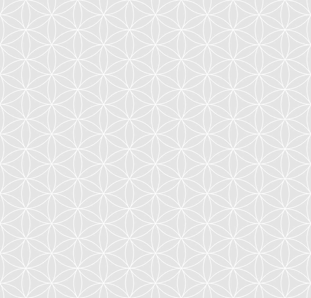 Geometric Symmetry, Sacred Flower of Life, Seamless pattern vector