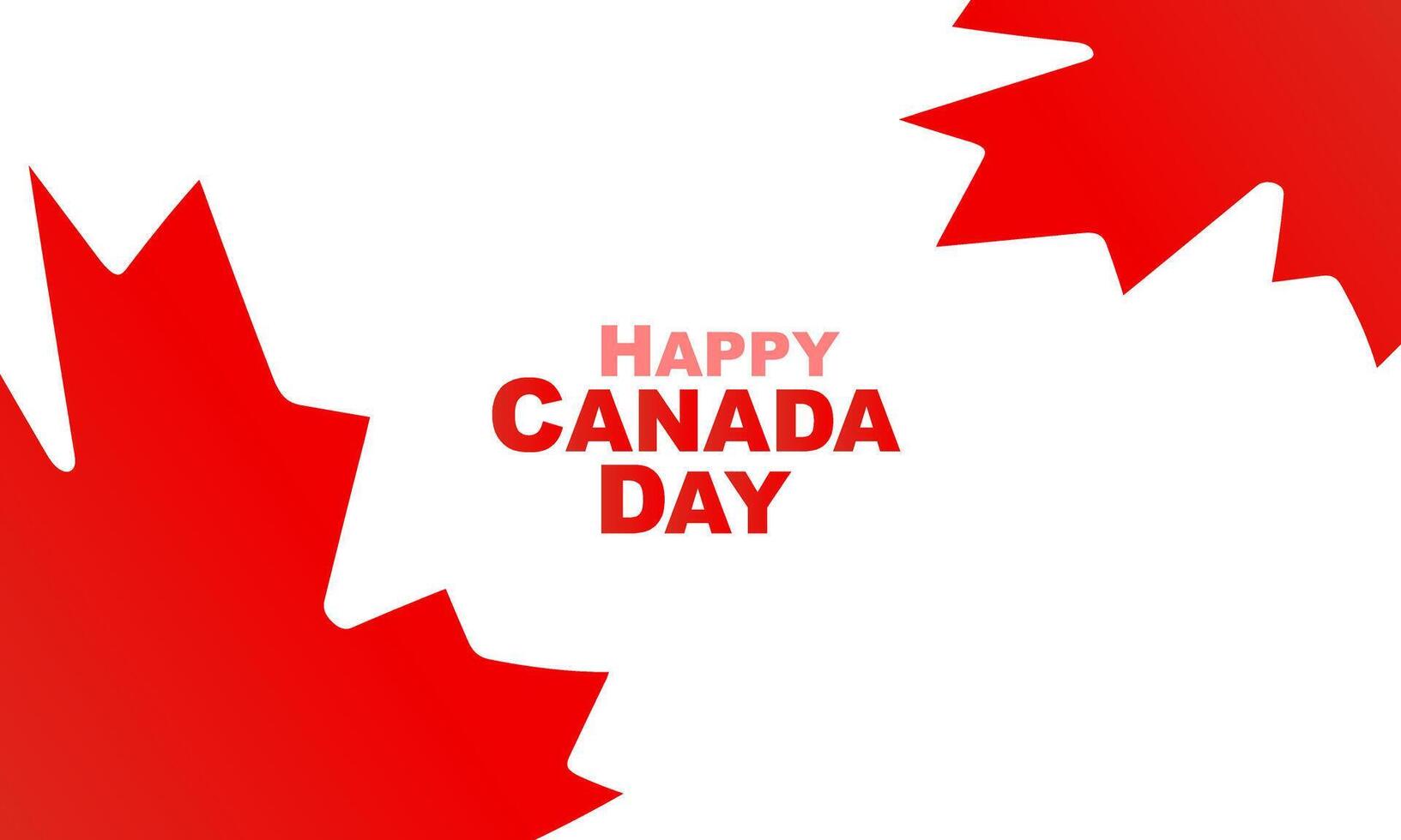 Canada Day Greeting Card Design with Red Maple Leaf Illustration. vector