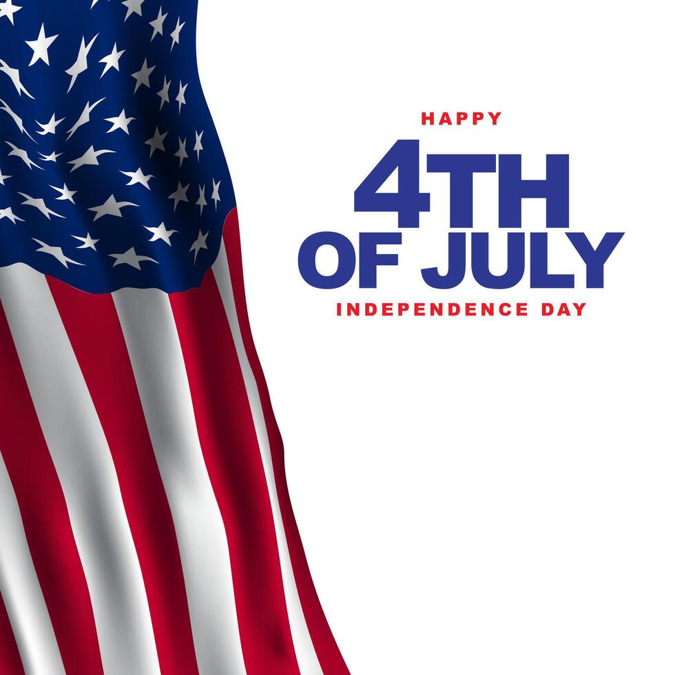 USA 4th of July Independence Day Template Design. vector