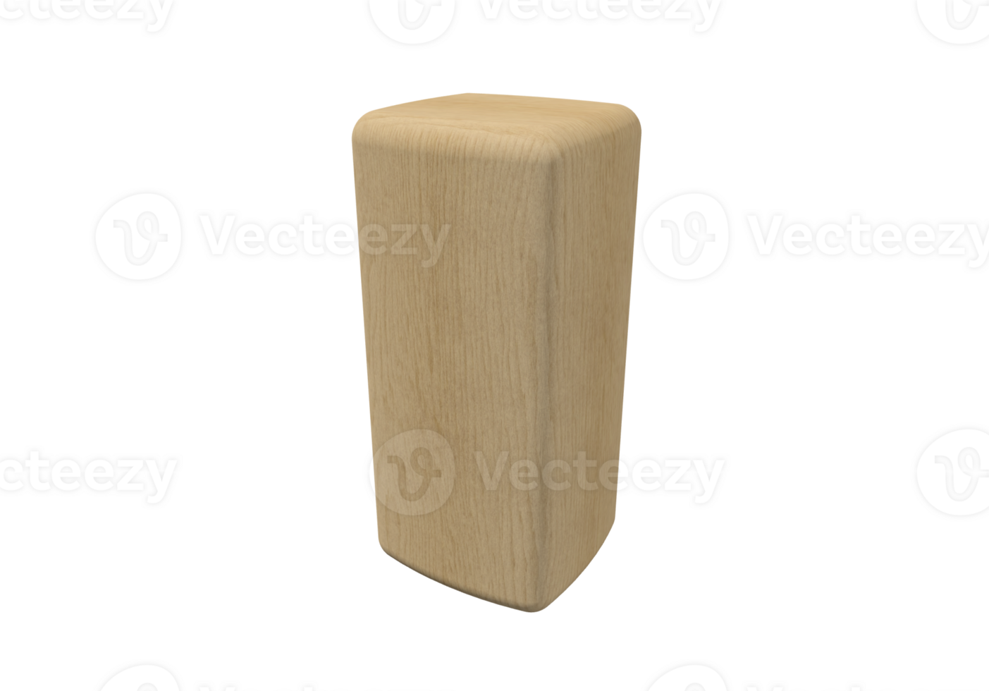 wooden block in 3d png