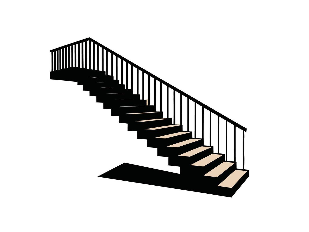 silhouette of a stairs, silhouette of a ladder vector