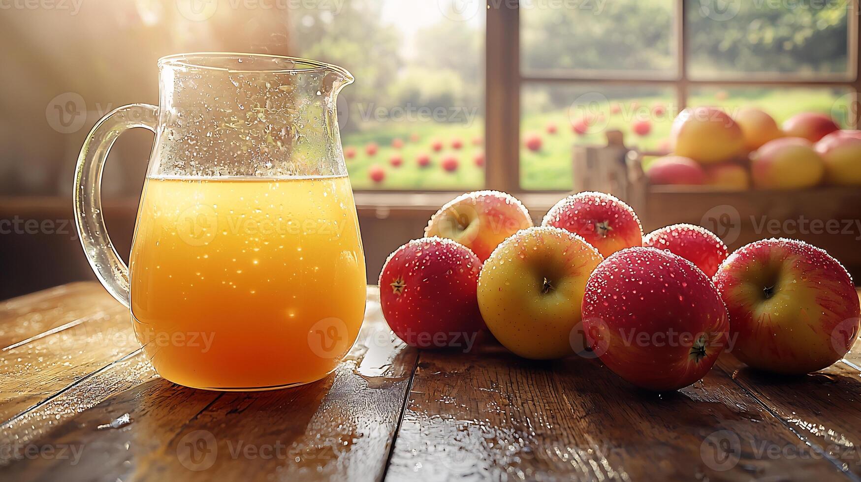 A pitcher of juice photo