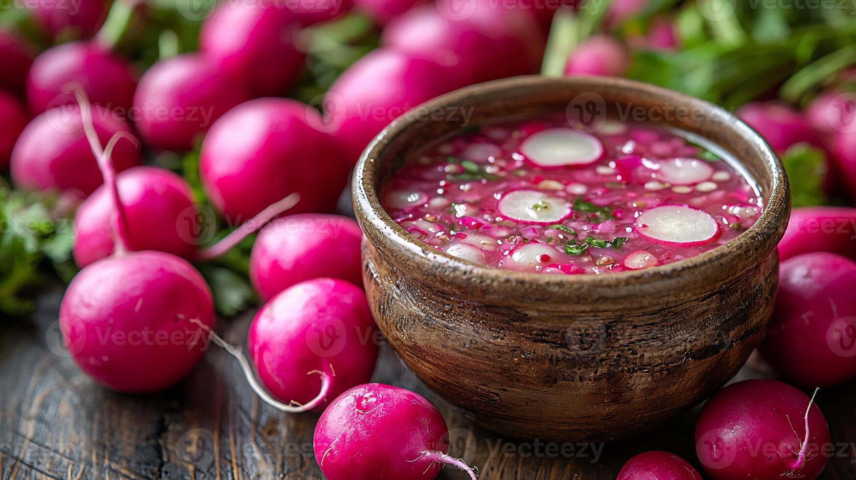 A bowl of radishes photo