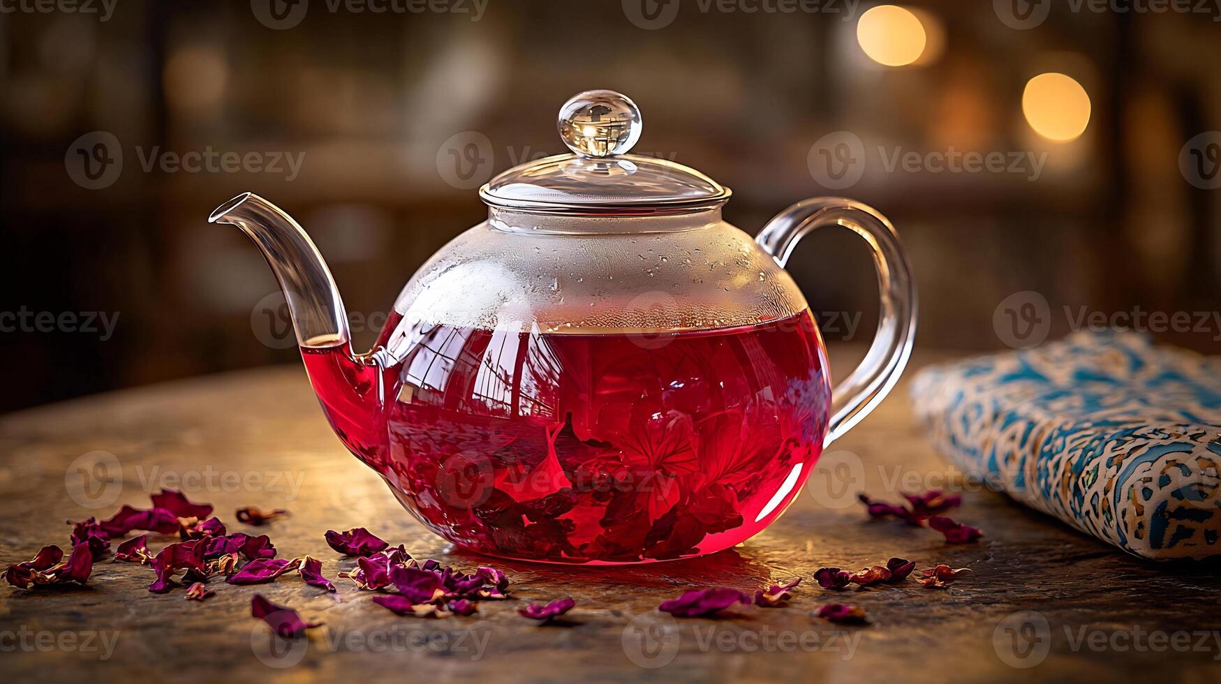 A teapot with a flower in it photo