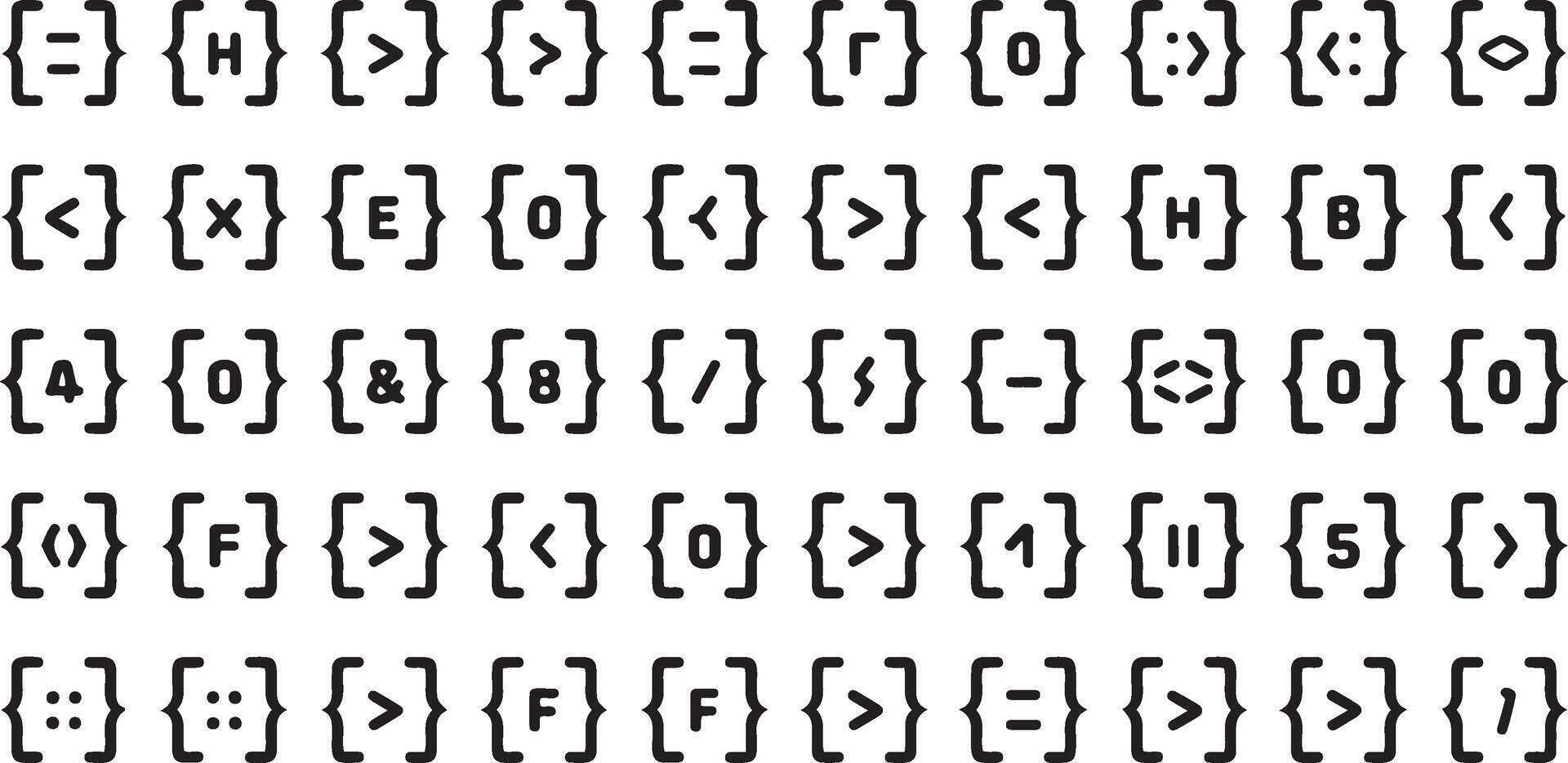 Variety of Bracket Shapes and Styles in a Single Collection vector