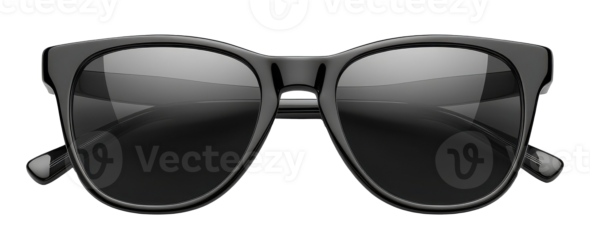 Elegant eyewear in format, sunglasses with glossy frame on a transparent file png