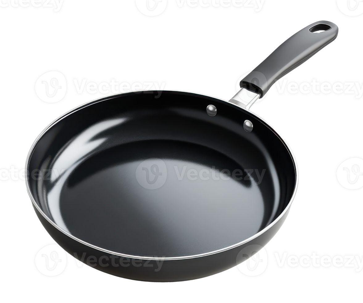Nonstick Frying Pan with Handle on Transparent Background Image png