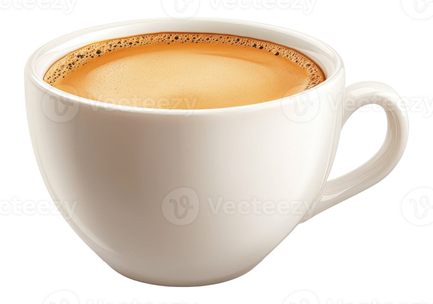 Coffee in a White Cup on a Transparent Background Image png