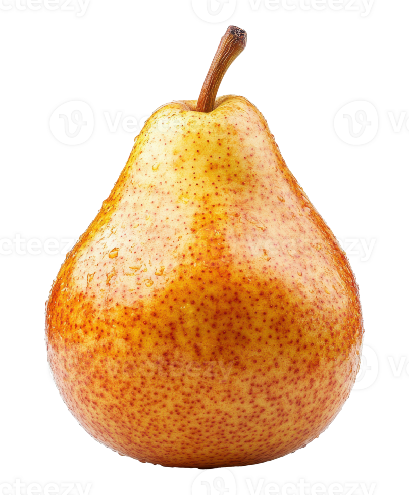Yellow Pear Fruit with Spots on a Transparent Background Image png