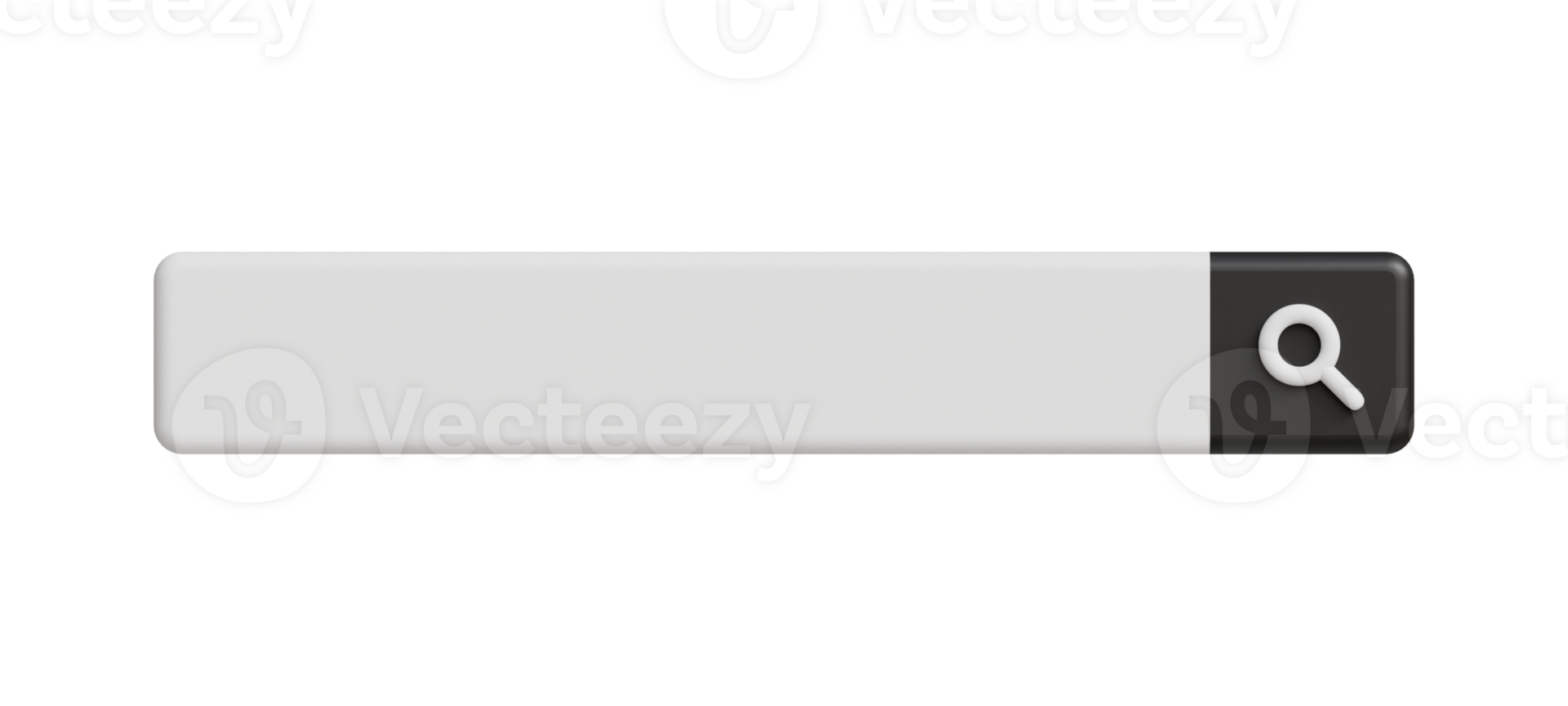 sleek 3d search input with transparent button png