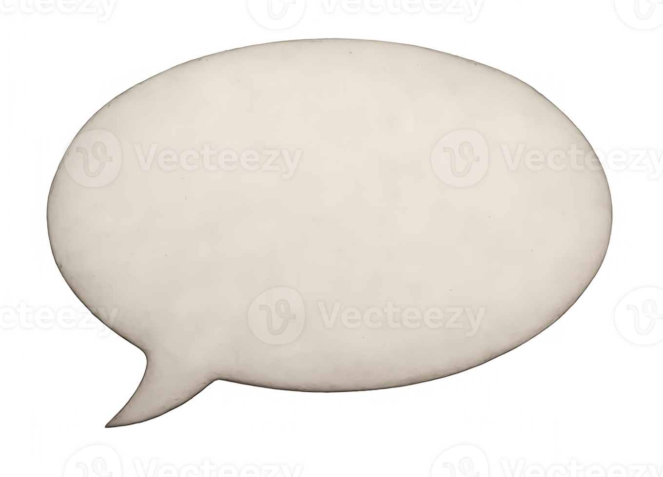 Blank oval speech bubble with transparent background inviting communication png