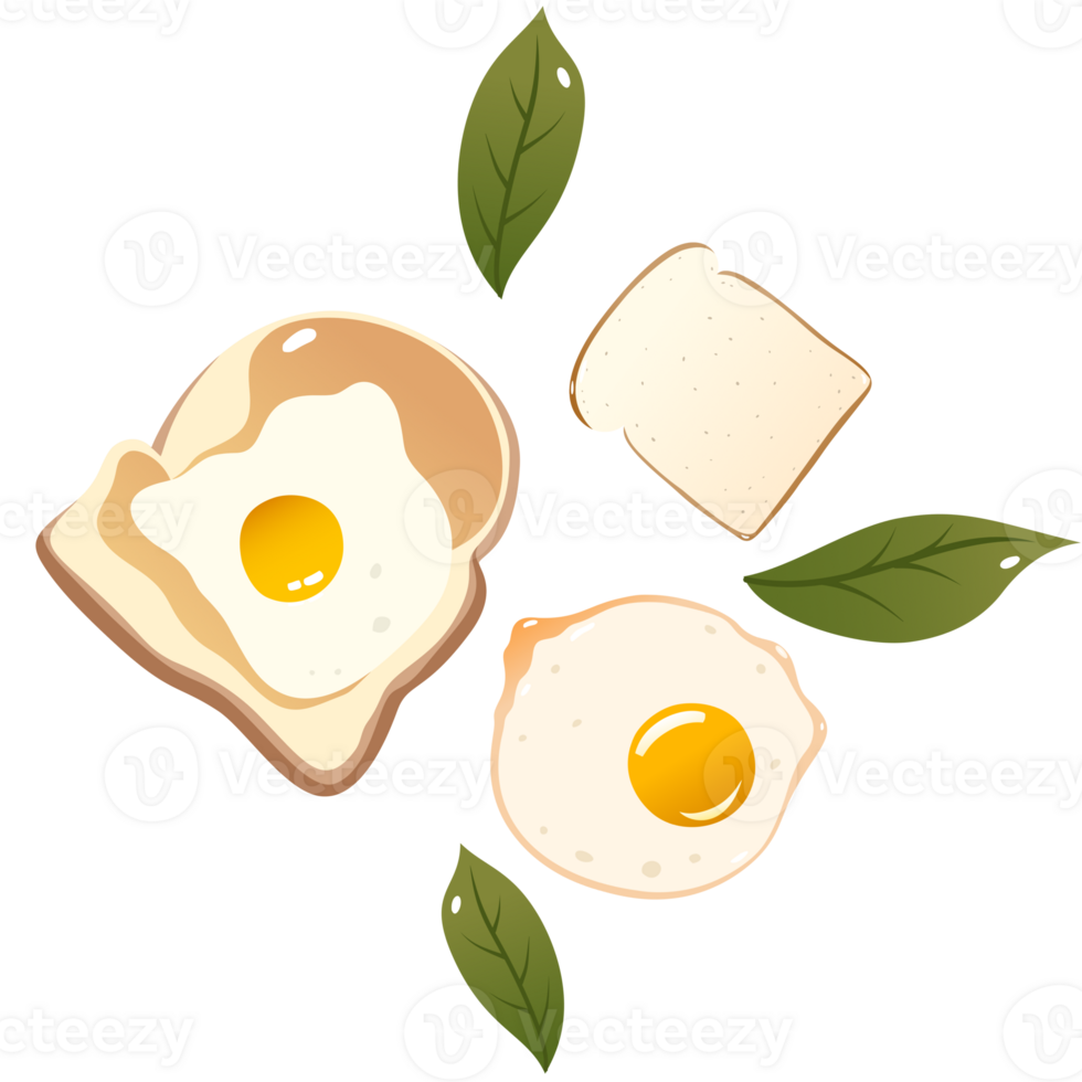 Egg Sandwich pattern with transparent backgroud png