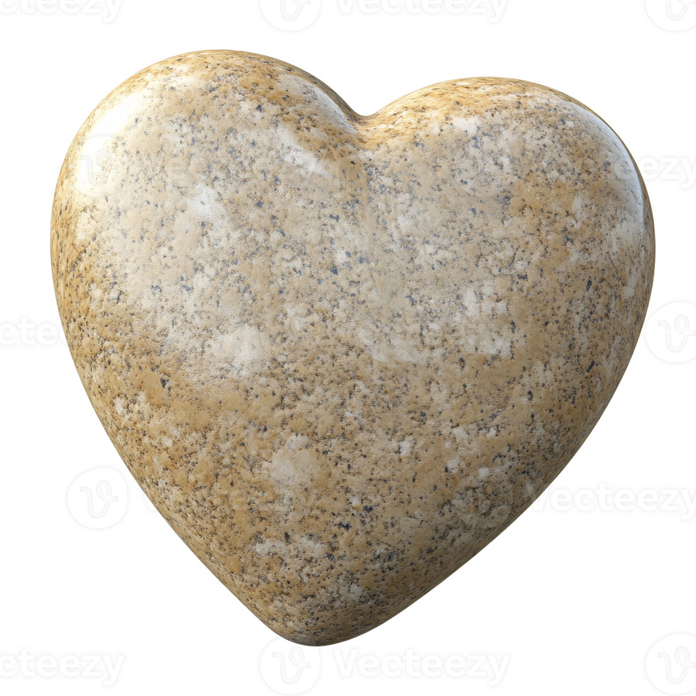 Textured stone heart on a transparent background, symbolizing love, strength, and resilience png