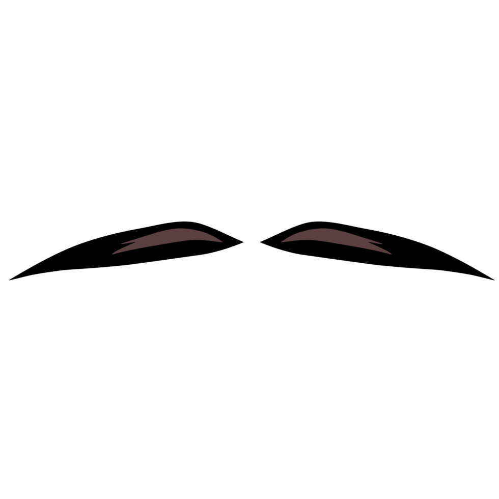 Flat Minimalist Moustache illustration png
