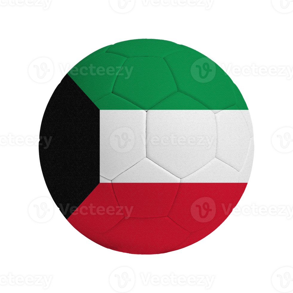 Soccer ball with flag of Kuwait png