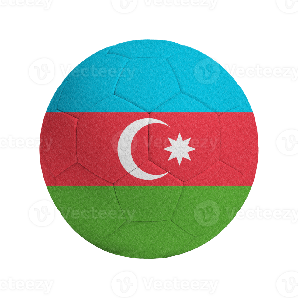 Soccer ball with flag of Azerbaijan png