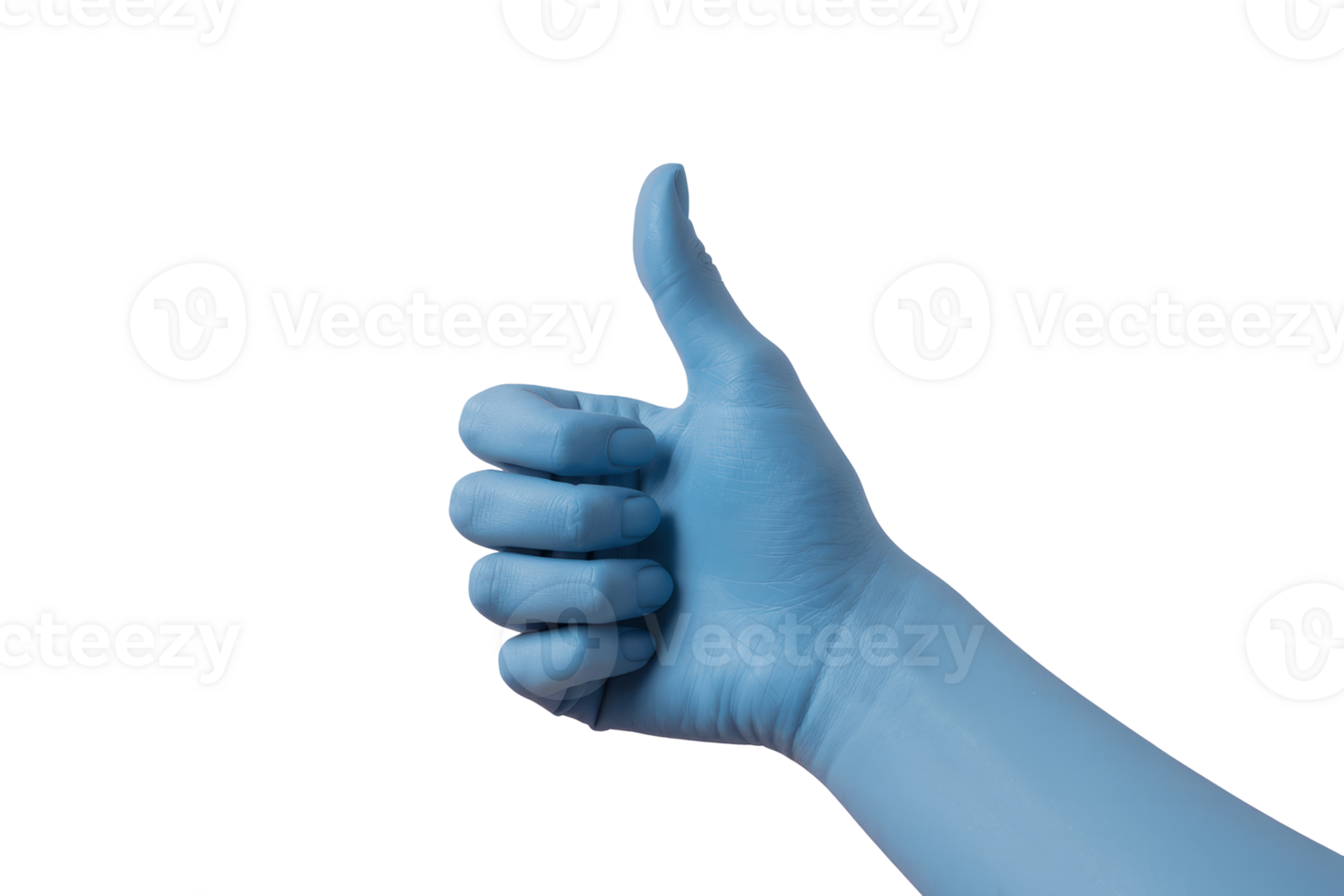 Colorful hand giving a thumbs up against a transparent backdrop expressing positivity and creativity in an artistic setting png