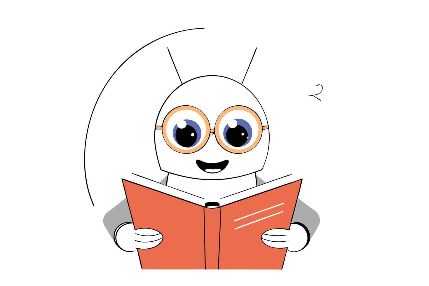 Cute 3D cartoon robot character with a friendly expression perfect for tech or AI-themed designs and futuristic creative projects with a playful and modern look vector