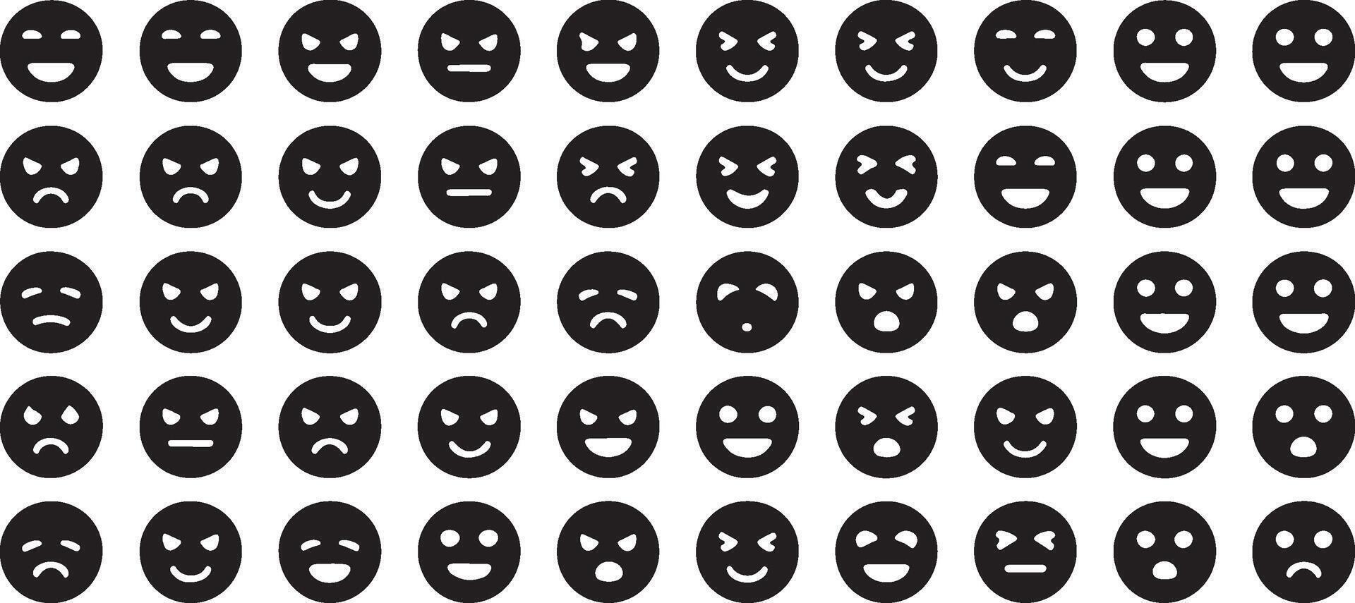 Feedback faces emoticon set a rating satisfaction scale icon collection for user interface design vector