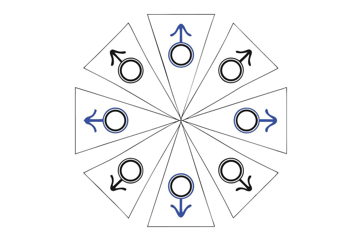 High resolution radially symmetrical female figure banner design for advertisement vector