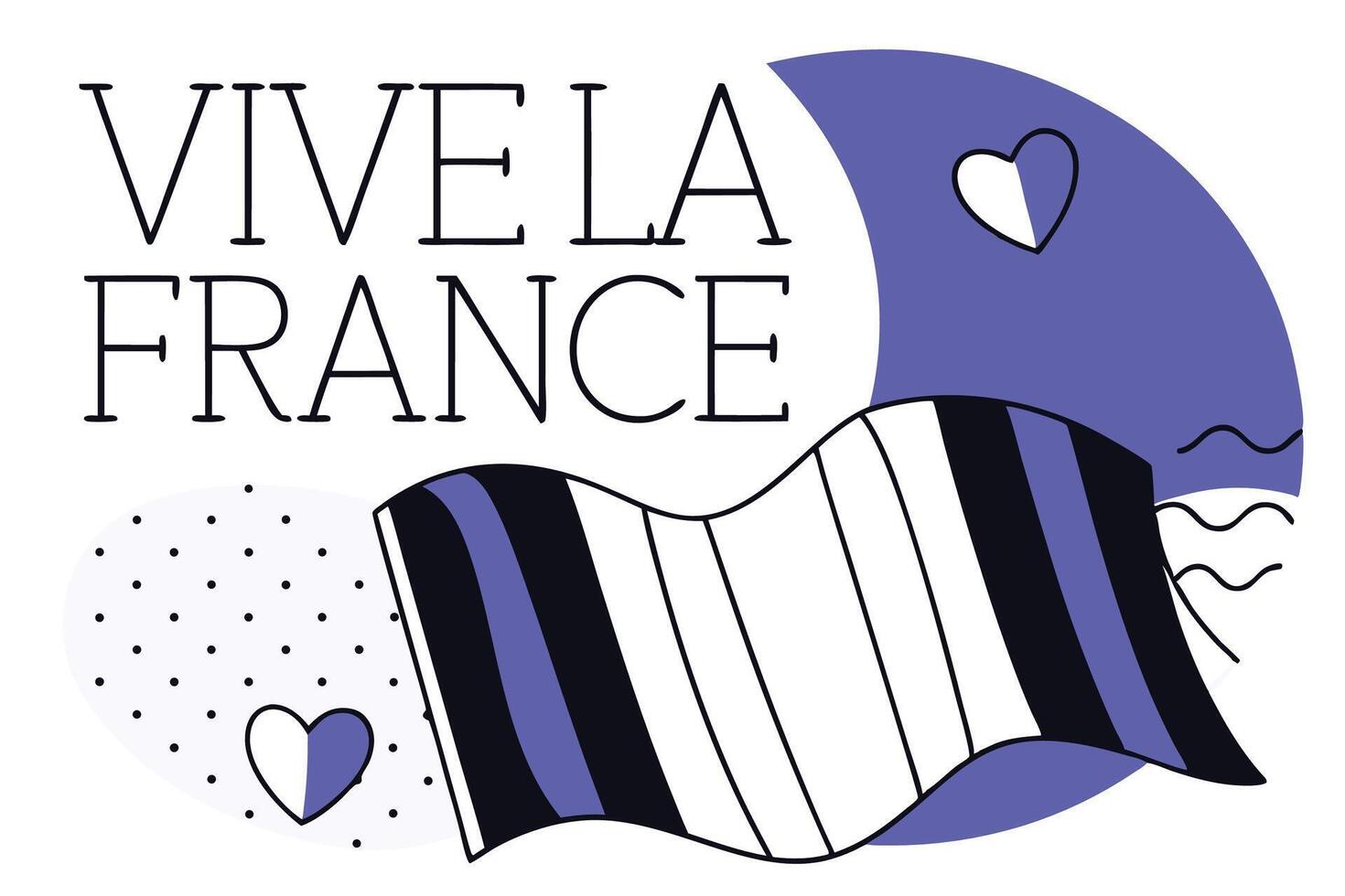The logo for vive la france vector
