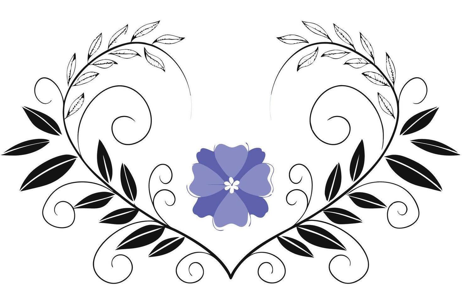 Seamless hand drawn floral calligraphy design for textile printing and surface pattern vector
