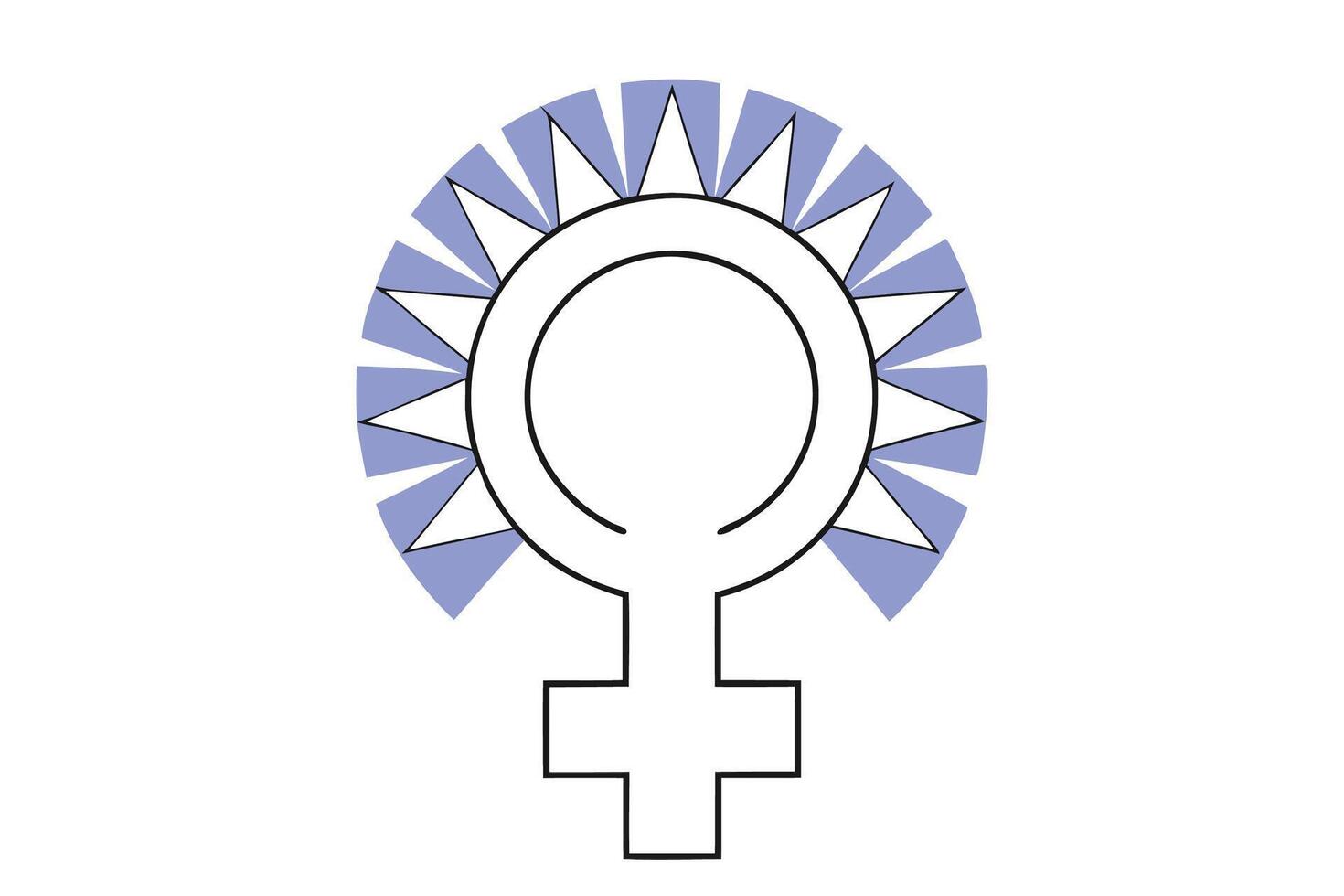 High resolution radially symmetric design featuring a female figure for banner or advertisement use vector