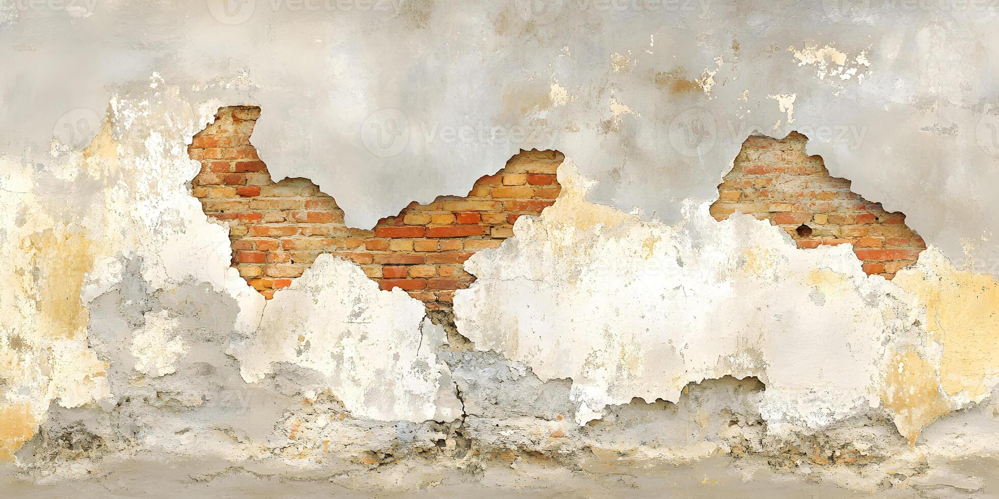 Grunge Wall Texture with Exposed Brick photo