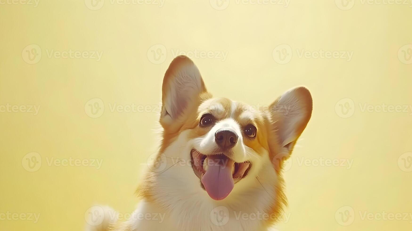 Happy Pembroke Welsh Corgi Dog Portrait photo