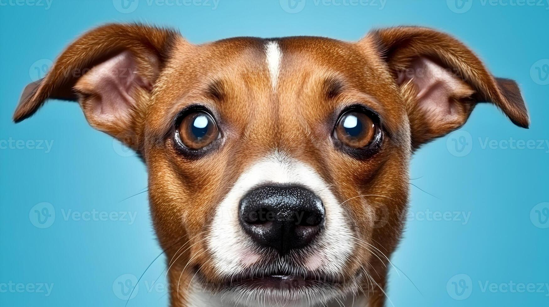 Close-up Portrait of an Adorable Jack Russell Terrier Dog photo