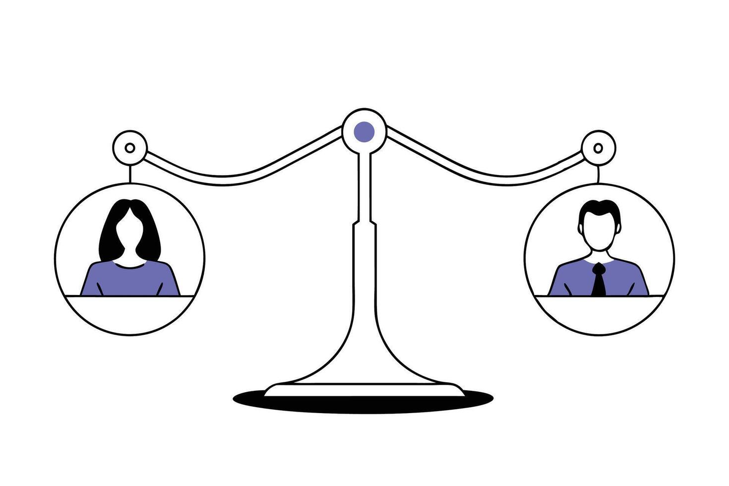 Gender equality design men and women equality symbol illustration vector
