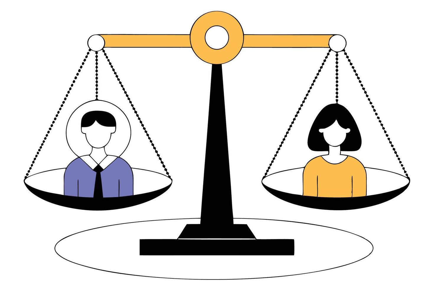 Gender equality design men and women equality symbol graphic for advocacy and awareness campaigns vector