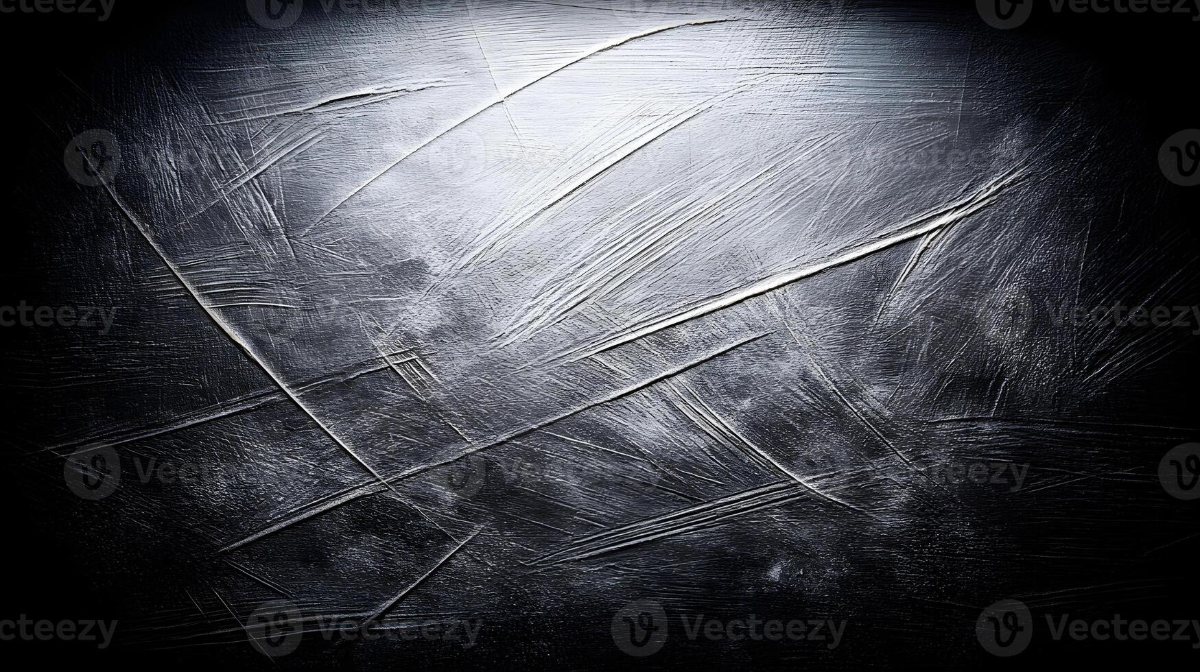 Dark Gray Textured Background Silver Paint Strokes photo